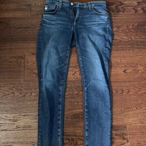 Ag Adriano Goldschmied Blue Skinny Jeans cigarette leg prima ankle